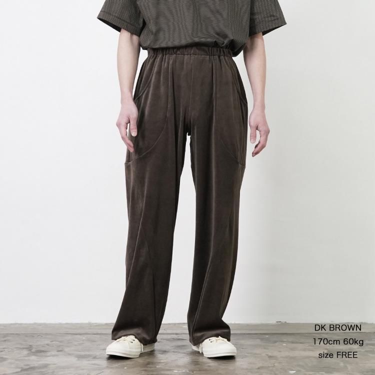 アンダー ANDER 25SS ベロアカーヴィーパンツ VELOUR CURVY PANTS