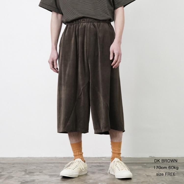 アンダー ANDER 25SS ベロアバックカーヴィークロップドパンツ アンダー ANDER 25SS ベロアバックカーヴィークロップドパンツ