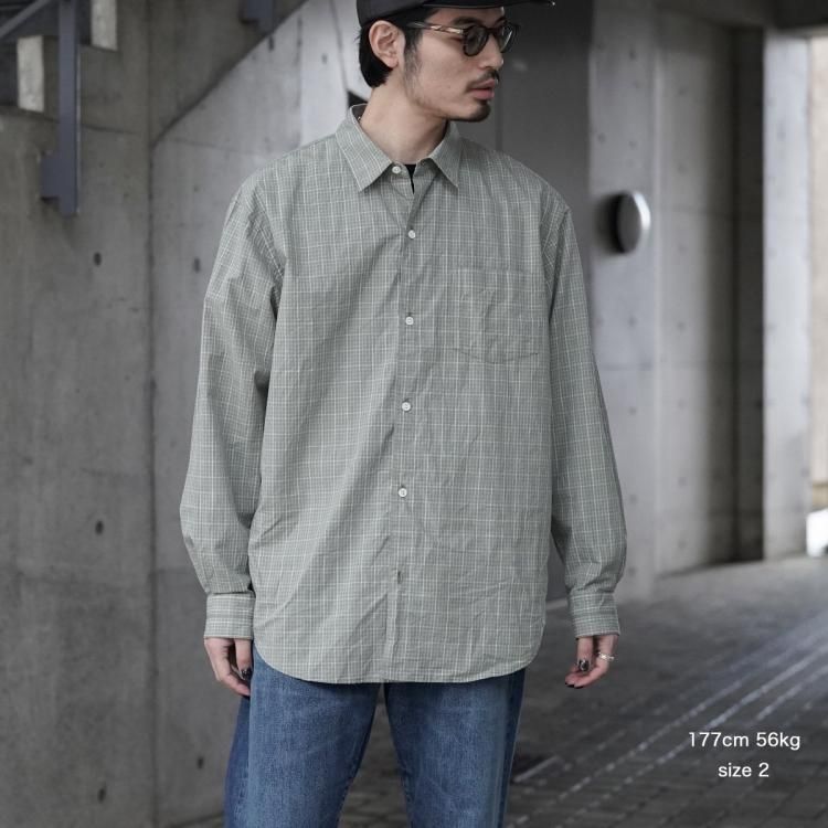 アワサ awasa 25ss レギュラーカラーシャツ (check) チェック アワサ awasa 25ss レギュラーカラーシャツ (check) チェック