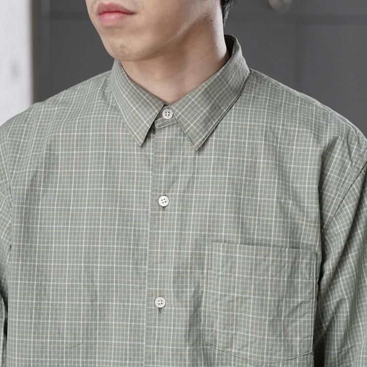 アワサ awasa 25ss レギュラーカラーシャツ (check) チェック