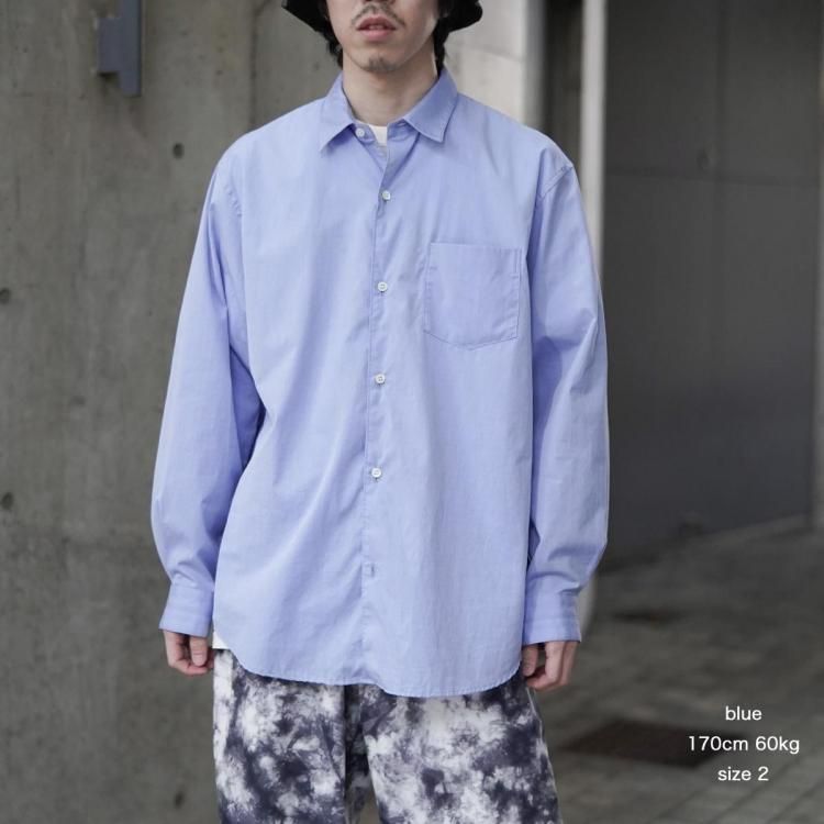 アワサ awasa 25ss レギュラーカラーシャツ (blue) ブルー アワサ awasa 25ss レギュラーカラーシャツ (blue) ブルー