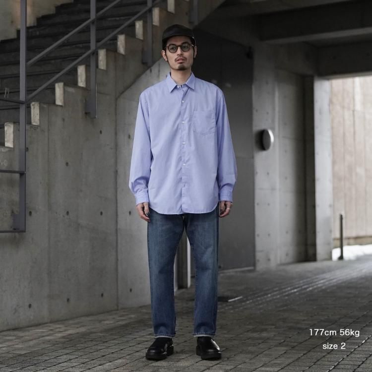 アワサ awasa 25ss レギュラーカラーシャツ (blue) ブルー アワサ awasa 25ss レギュラーカラーシャツ (blue) ブルー