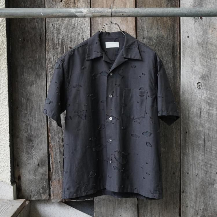 ★美品・定価1.65万円★ paratrait パラトレイト Tシャツ サイズ3 paratrait パラトレイト】 RIP ZIP SHIRT / BLACK - Avelia
