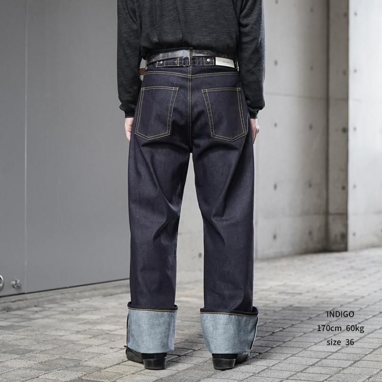 25SS beautiful people ワイドデニムパンツ インディゴブルー ビューティフルピープル 25SS beautiful people セルヴィッチ