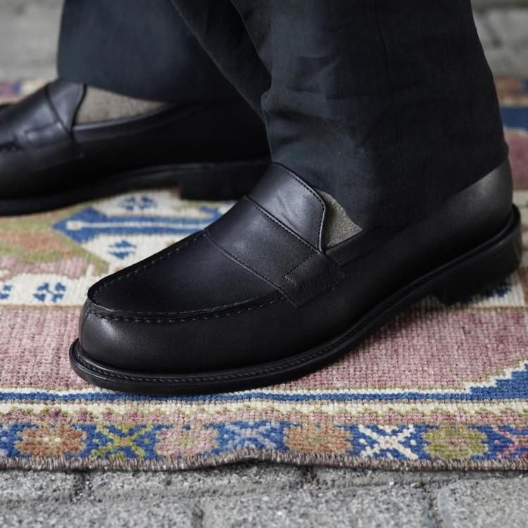 【未使用】COACH コーチ　プレーントゥ　レザーシューズ　革靴　黒26.5cm 26.5cm foot the coacher フットザコーチャー THUNDER サンダー