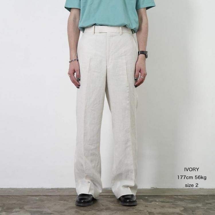 マーカウェア MARKAWARE 25ss ワイドストレートトラウザーヘンプ