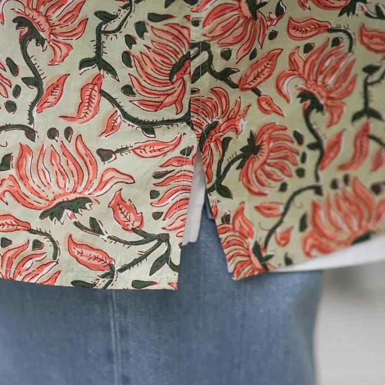 お値下げ⭐︎フリンジレースシャツ 22812004-1L】Cheetah Print Animal Total Pattern Open Collar