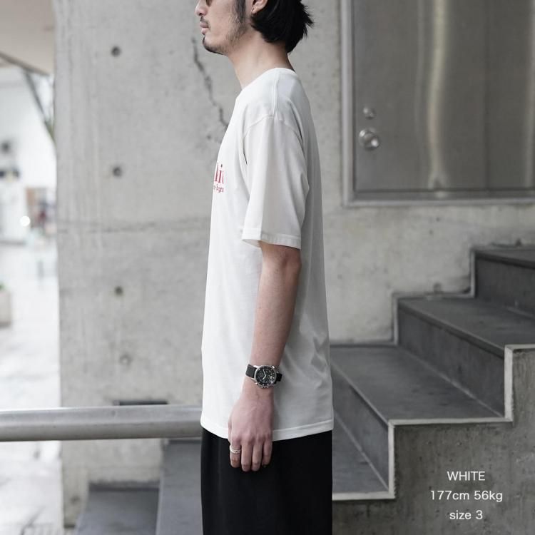 BISOWN (ビソウン) / TRIM TEE WHITE x BROWN