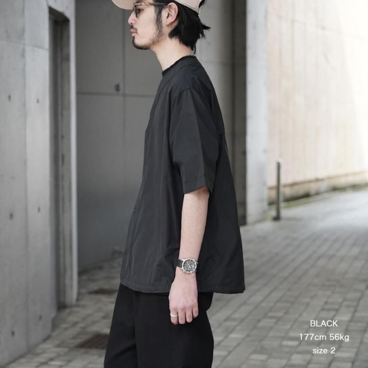 マーカ marka 25ss ベースボールシャツポリエステルシルクタフタ