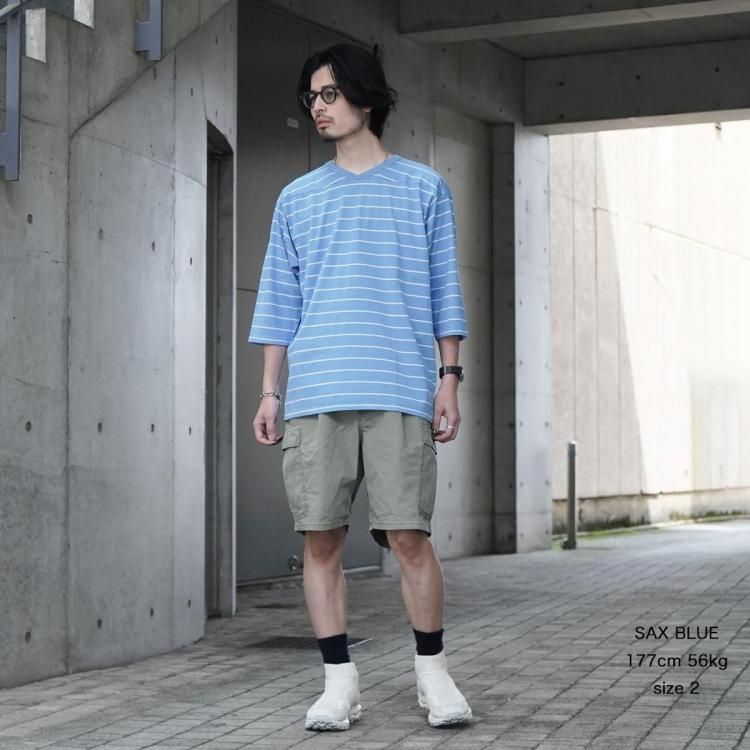 トップス nonnative COACH Q/S V-NECK TEE COTTON COACH Q/S V-NECK TEE BORDER COTTON JERSEY | PRODUCTS