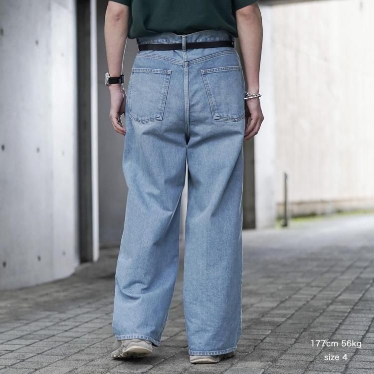 ビソウン BISOWN 25ss ビソウンワイドデニム ユーズドブリーチ BISOWN