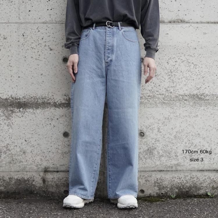 ビソウン BISOWN 25ss ビソウンワイドデニム ユーズドブリーチ BISOWN