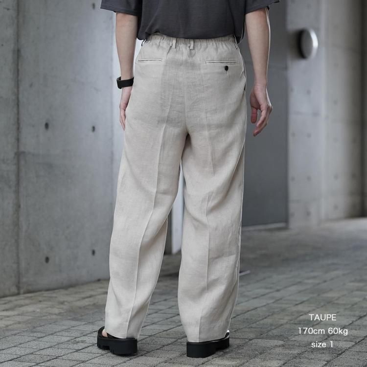 25SS MARKAWARE /ウールトロピカル クラシックフィットトラウザーズ マーカウェア MARKAWARE 25ss クラシックフィットダブルプリーツ