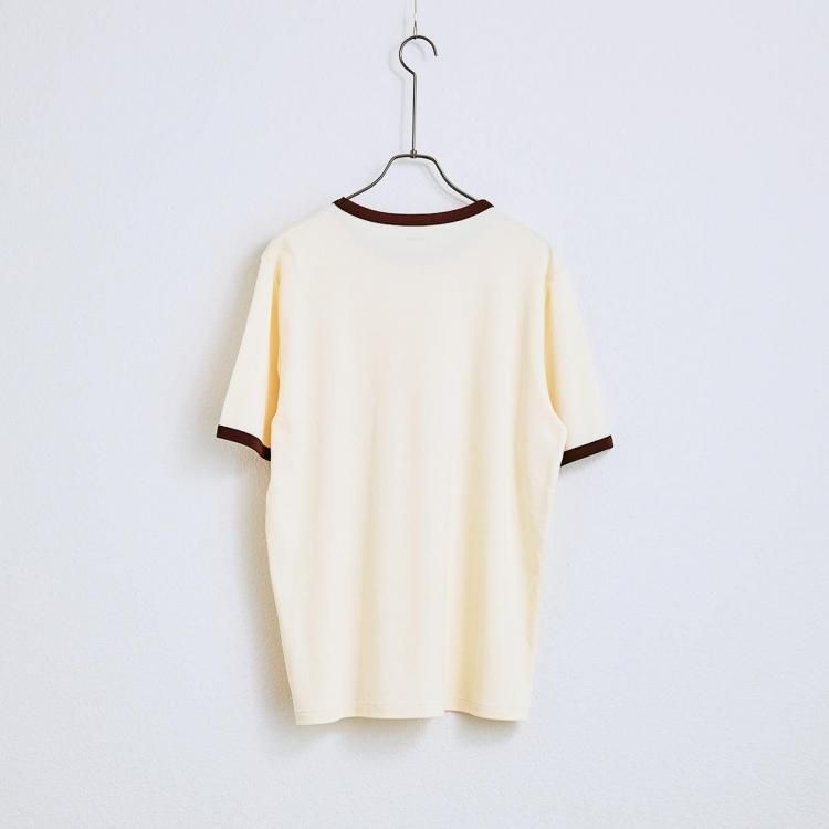 BISOWN (ビソウン) / TRIM TEE WHITE x BROWN BISOWN (ビソウン) / TRIM TEE WHITE x BROWN | aboutfukuoka