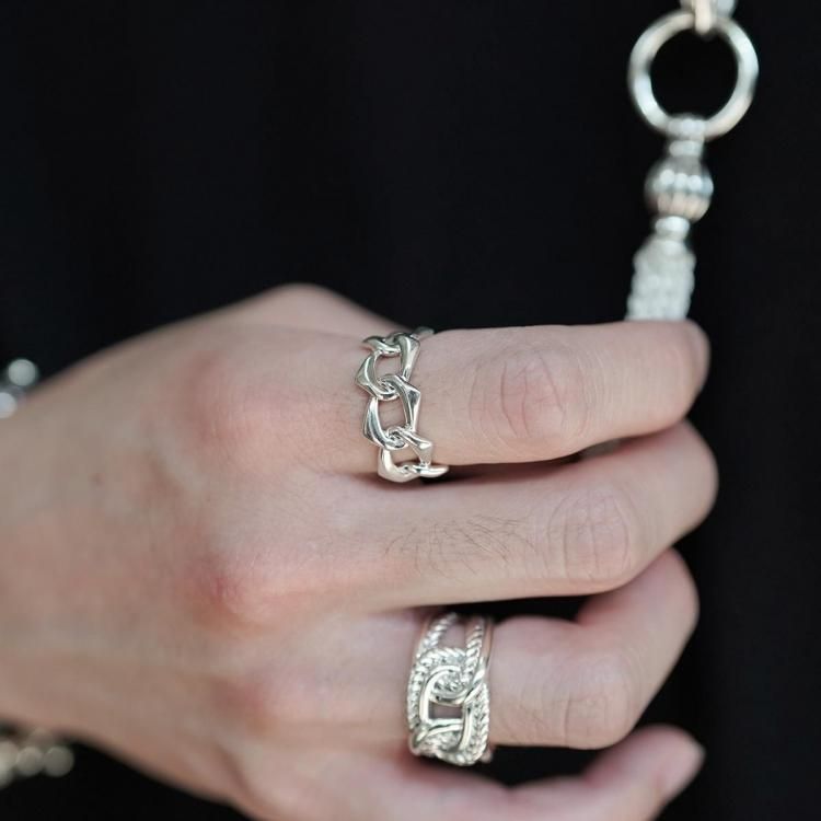 ショロジュエリー XOLO JEWELRY 25ss エッジチェーンリング