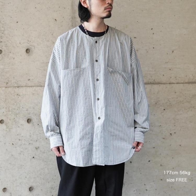 マービンポンティアックシャツメーカーズ ストライプ長袖シャツ Marvine Pontiak Shirt Makers マービンポンティアックシャツ