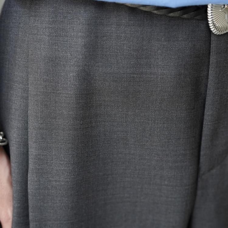 25AW beautiful people サイドタックワイドパンツ tropical wool mohair side tuck wide pants – beautiful people