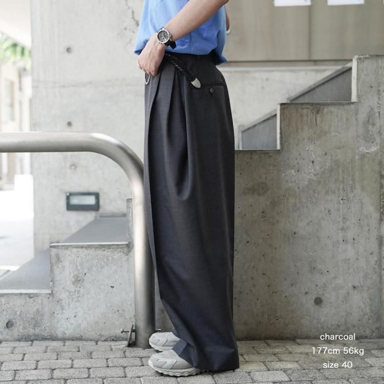 beautiful people トロピカルウールモヘアワイドパンツ ビューティフルピープル beautiful people 25aw トロピカル
