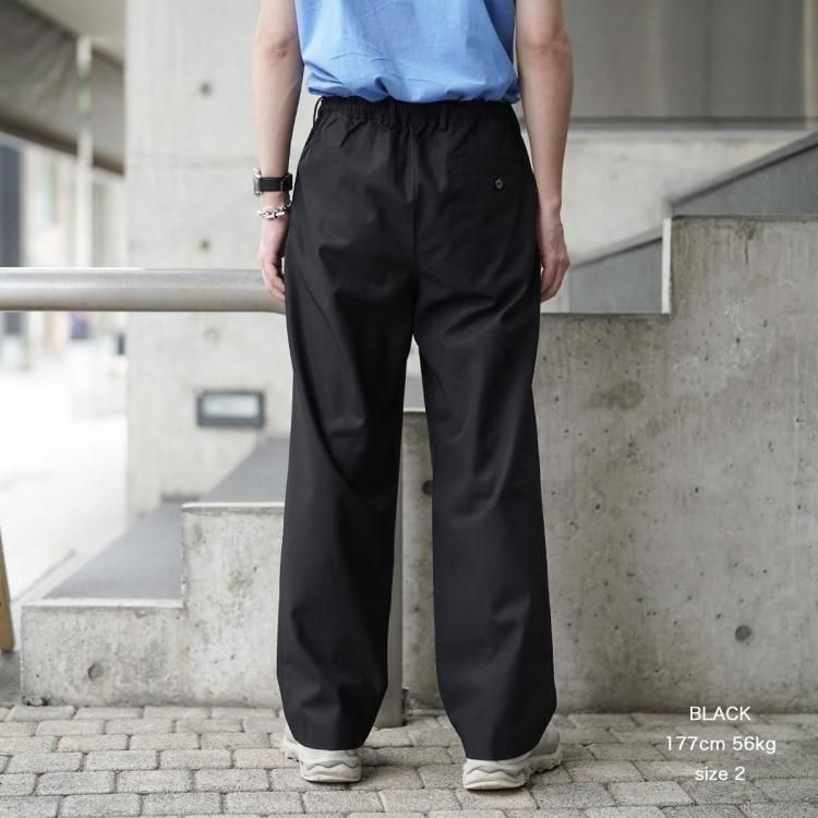スーツ MARKAWARE WOOL GABARDINE WIDE TROUSERS ORGANIC WOOL 2/80 GABARDINE DOUBLE PLEATED WIDE TROUSERS