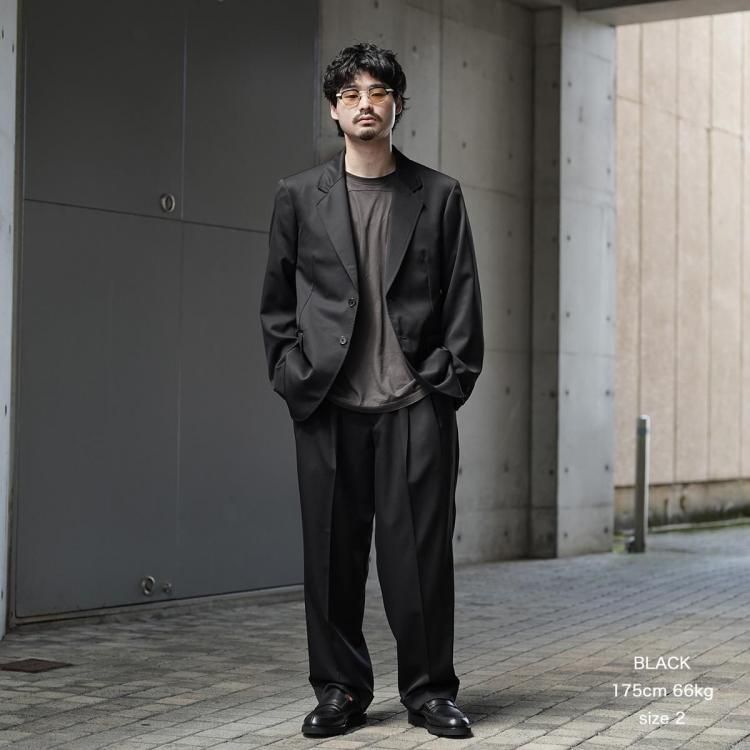 スーツ MARKAWARE WOOL GABARDINE WIDE TROUSERS マーカウェア MARKAWARE 25ss トリプルプリーテッドワイド