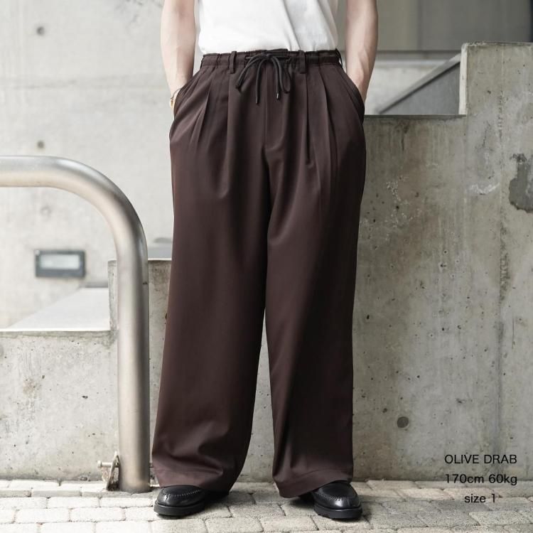 マーカウェア MARKAWARE 25aw TRIPLE PLEATED EASY TROUSERS (ORGANIC