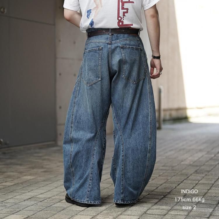 コッキ KHOKI 25aw カッティングデニムパンツ 3D cutting denim