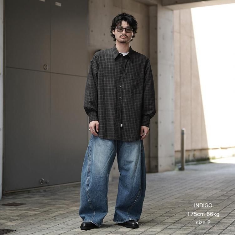 コッキ KHOKI 25aw カッティングデニムパンツ 3D cutting denim pants