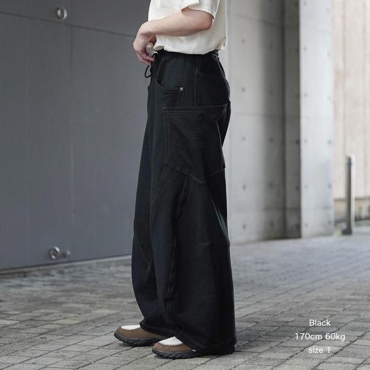 コッキ KHOKI 25aw カッティングスウェットパンツ 3D cutting