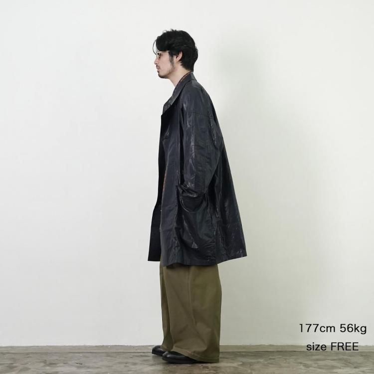 10月終了。マービンポンティアク　25aw ノーカラーシャツ　黒 10月終了。マービンポンティアク 25aw ノーカラーシャツ 黒 - メルカリ