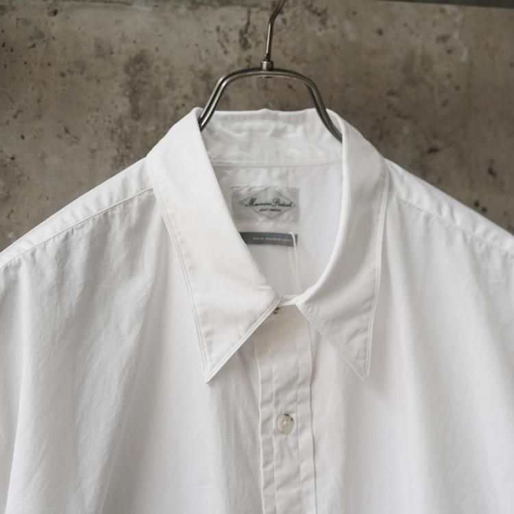 【値下げ可】Marvine Pontiak ホワイト 長袖シャツ Marvine Pontiak shirt makers (Open Collar SH White) 通販