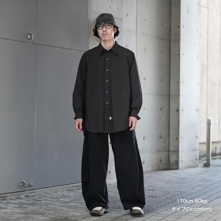 10月終了。マービンポンティアク　25aw ノーカラーシャツ　黒 10月終了。マービンポンティアク 25aw ノーカラーシャツ 黒 10月終了