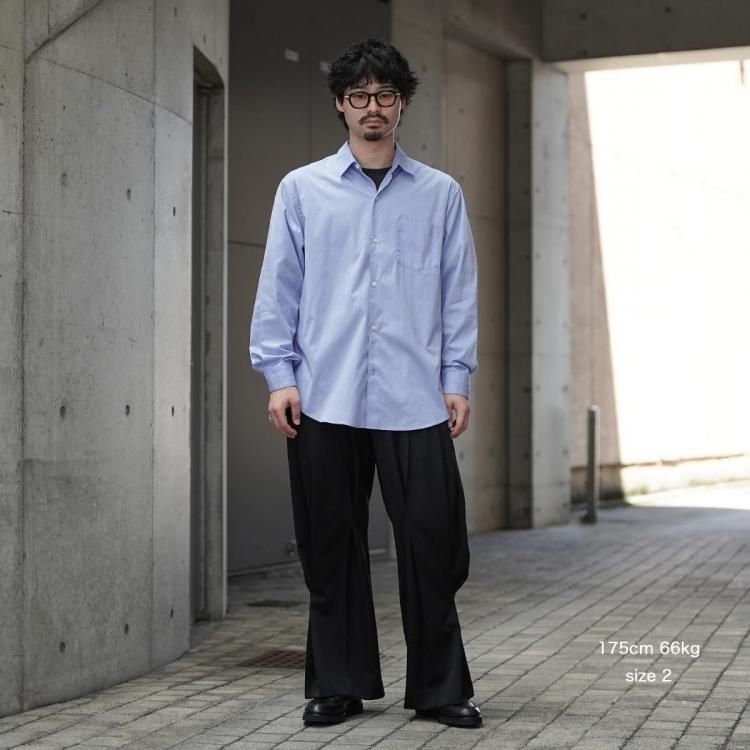 タグ付新品未使用品 25ss awasa レギュラーカラーシャツ blue 2 アワサ awasa 25AW レギュラーカラーシャツ regular collar