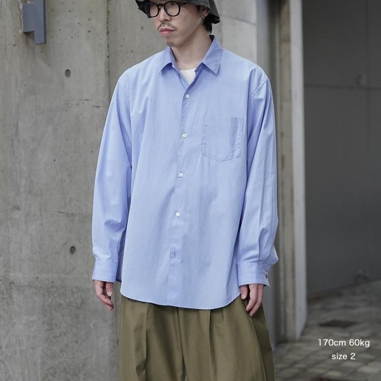 25aw awasa シャツ　サイズ2 アワサ awasa 25AW レギュラーカラーシャツ regular collar