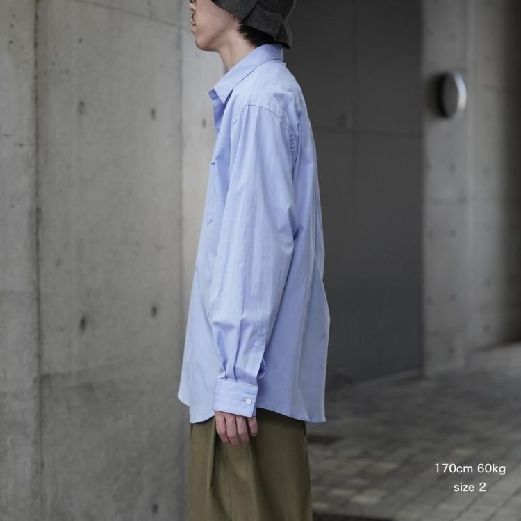 タグ付新品未使用品 25ss awasa レギュラーカラーシャツ blue 2 アワサ awasa 25AW レギュラーカラーシャツ regular collar