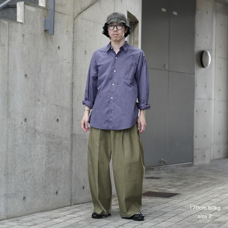 アワサ awasa 25AW レギュラーカラーシャツ regular collar shirt (check)
