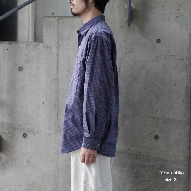 アワサ awasa 25AW レギュラーカラーシャツ regular collar shirt (check)