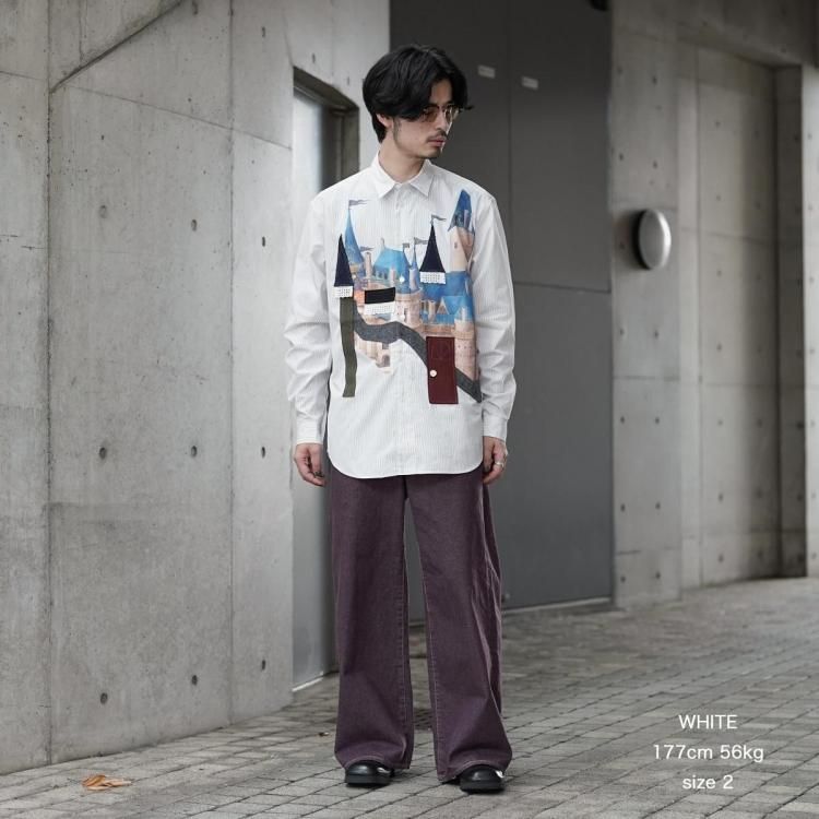 新品】KHOKI 25aw Applique Detail shirt