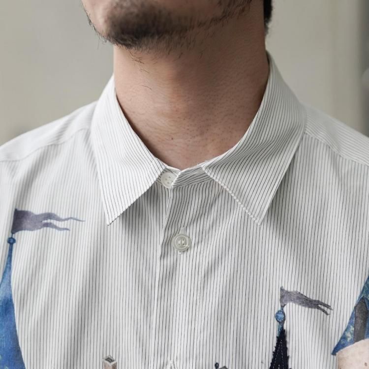 【KHOKI】25aw Appliqué-detail shirt コッキ KHOKI 25aw アップリケディテールシャツ Applique-detail shirt