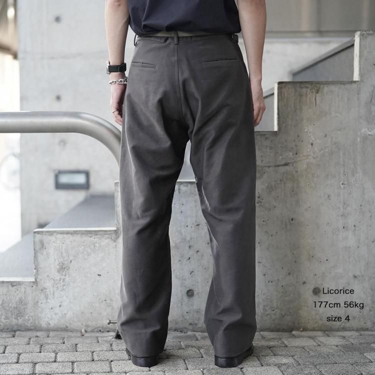パンツ NONNOTTE 5 POCKET TROUSERS EXTRA WIDE HIGH COUNT MOLESKIN 5POCKET TROUSERS EXTRA WIDE - WUNDER