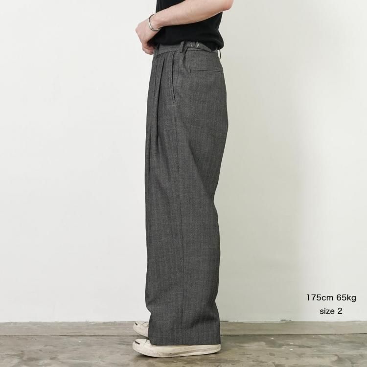 マーカ marka ツータックバギートラウザーウールサージ TWO TUCK BAGGY