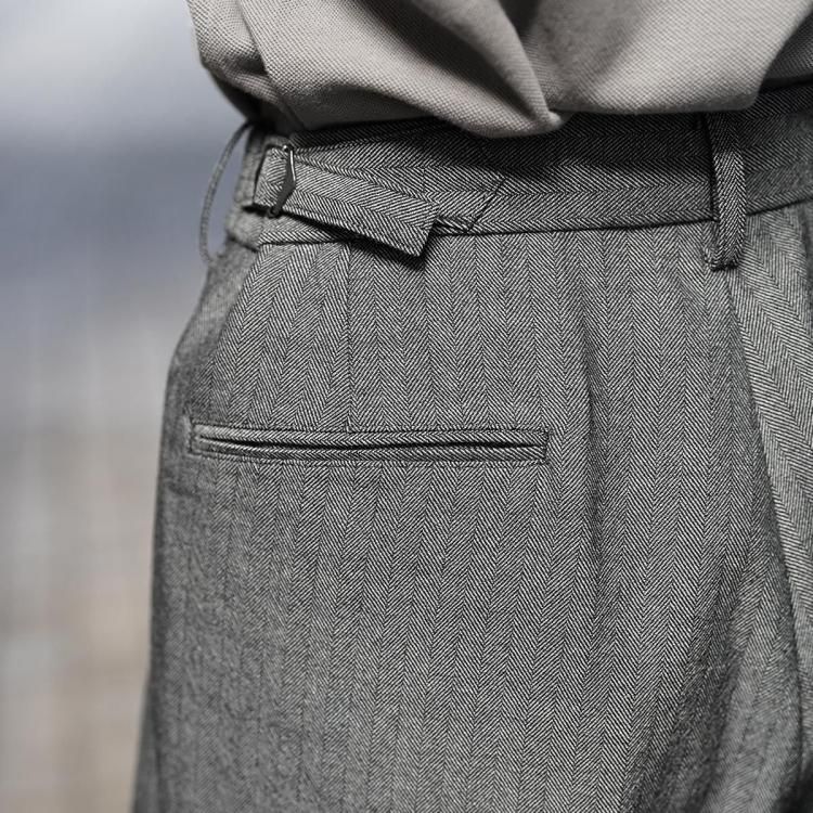 マーカ marka ツータックバギートラウザーウールサージ TWO TUCK BAGGY