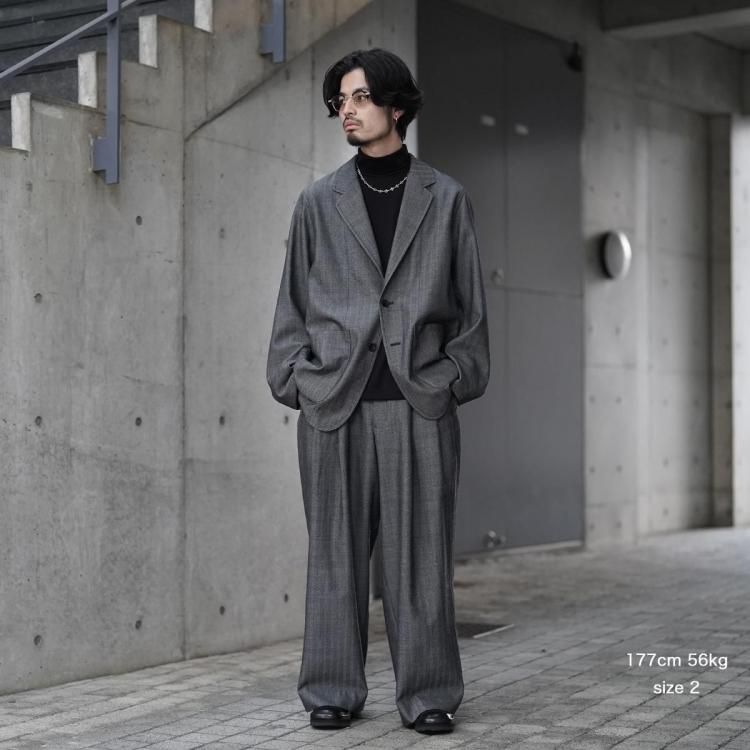 マーカ marka ツータックバギートラウザーウールサージ TWO TUCK BAGGY