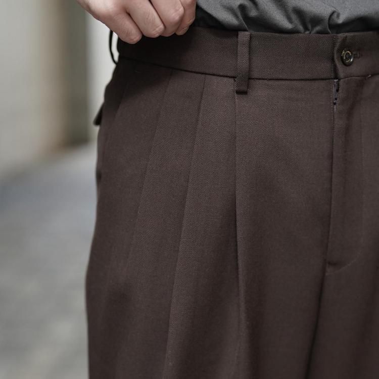 マーカウェア MARKAWARE 25aw トリプルプリーテッドワイドトラウザー
