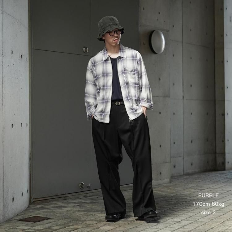 jieda シャツ？ ジエダ JieDa 25aw オンブレチェックジップシャツ OMBRE CHECK