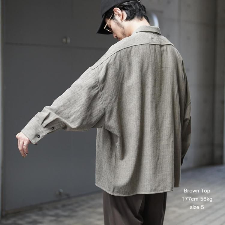 ノノット nonnotte 25aw ドレーピングシャツルーズウェービング