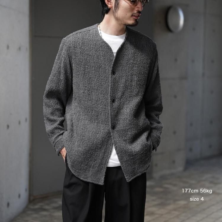oldtown ノーカラーシャツジャケット ノノット nonnotte 25aw ノーカラーシャツジャケット No Collar