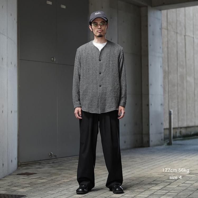 ノノット nonnotte 25aw ノーカラーシャツジャケット No Collar Shirt