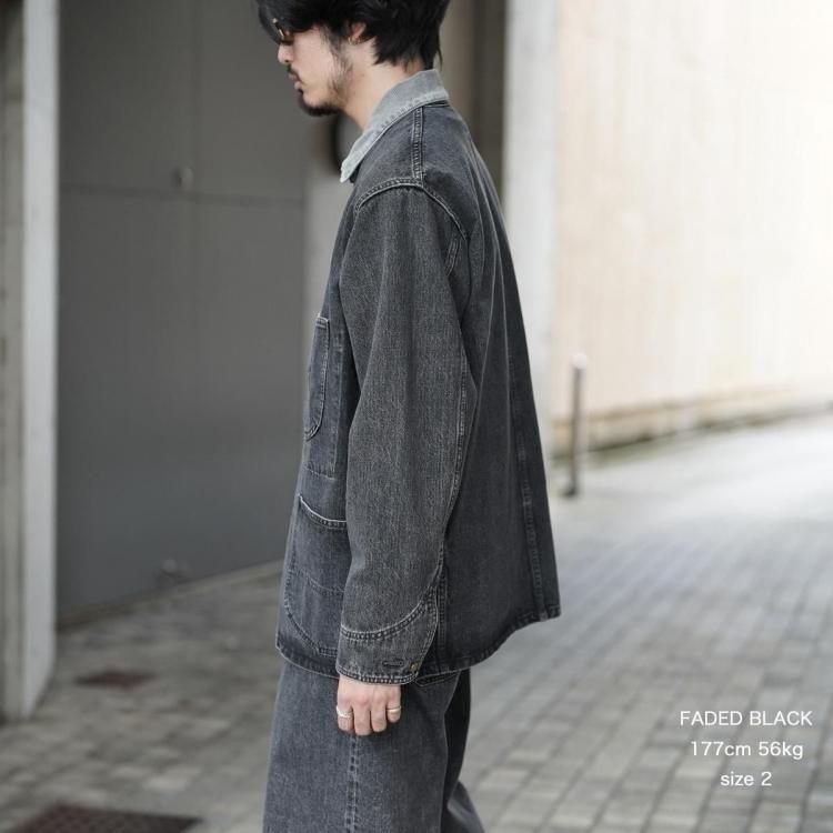 美品 MARKAWARE ユーロカバーオール ブラック M 日本製 マーカ marka 25aw カバーオールジャケット COVERALL JACKET