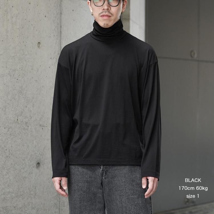 極美品✨️定価10万　21AW　ドゥロワー　ウールリバーシブルクルーネックコート ウールジャージーウォッシャブル タートルネック
