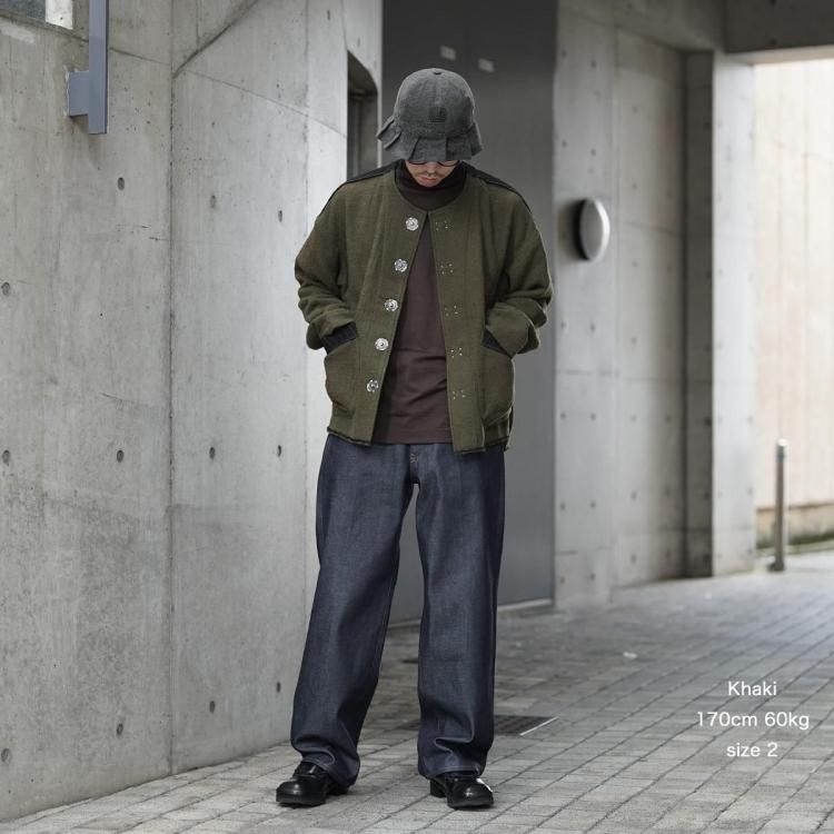 KHOKI Wool jacket コーキ　コキ KHOKI/コッキ】No-collar wool jacket 25fw-jk-05の通販